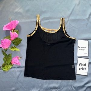 Gold and black top women size small